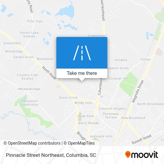 Pinnacle Street Northeast map