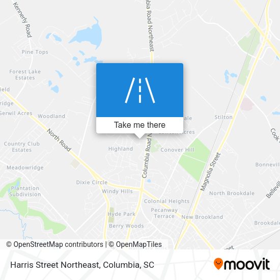 Harris Street Northeast map