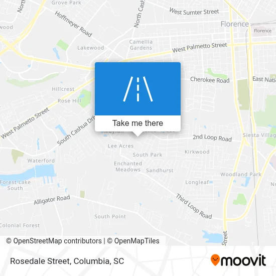 Rosedale Street map