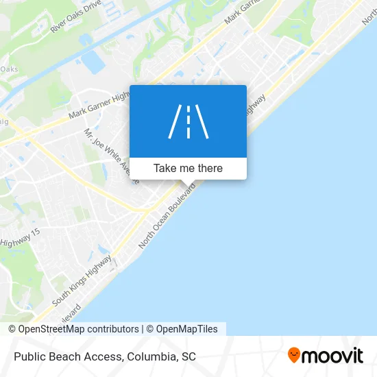 Public Beach Access map