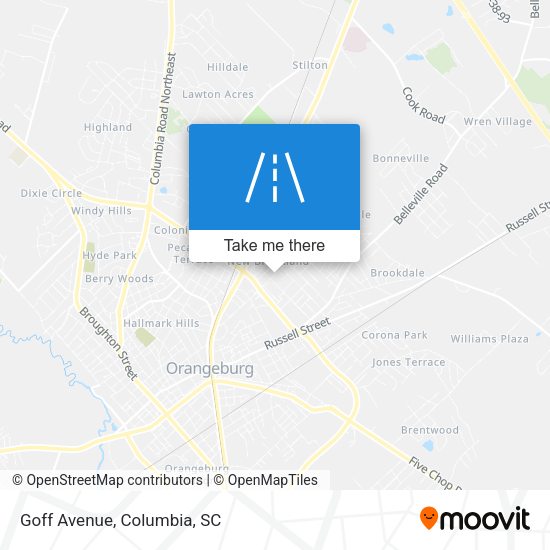 Goff Avenue map