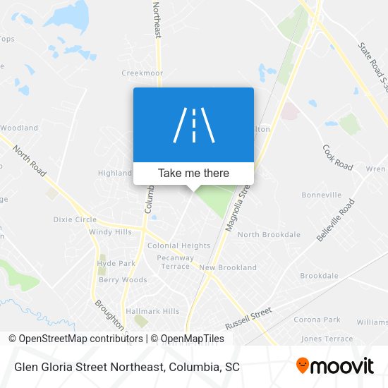 Mapa de Glen Gloria Street Northeast