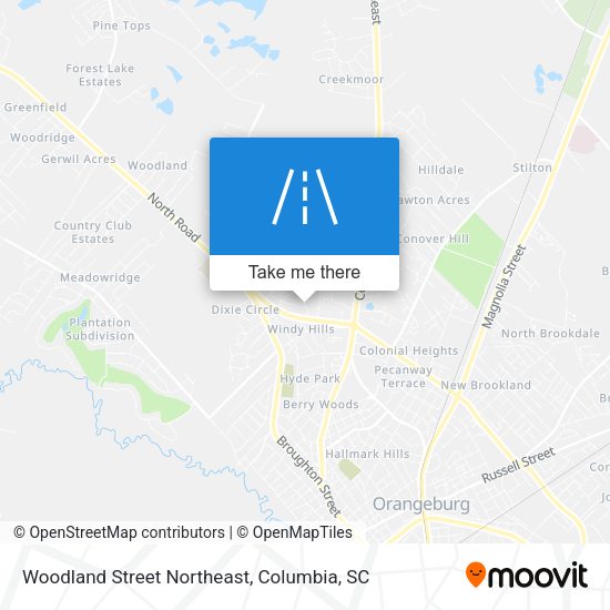 Woodland Street Northeast map