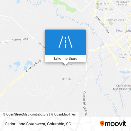 Cedar Lane Southwest map