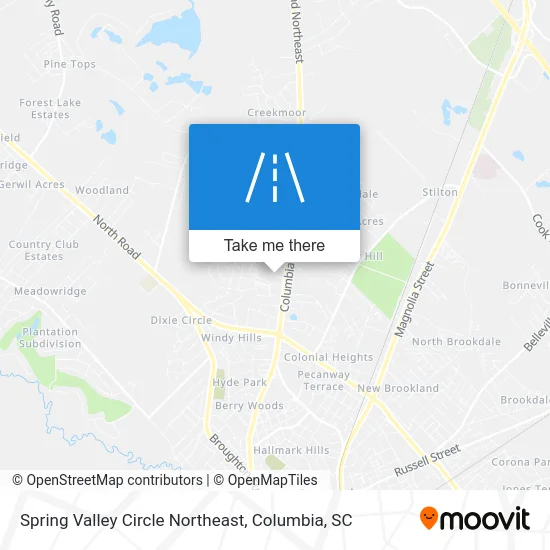 Spring Valley Circle Northeast map