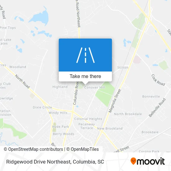 Ridgewood Drive Northeast map