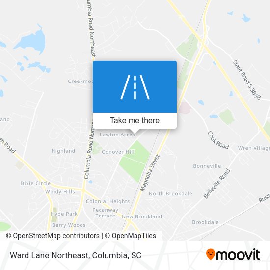 Mapa de Ward Lane Northeast