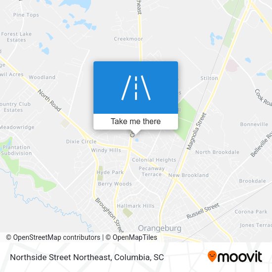 Mapa de Northside Street Northeast
