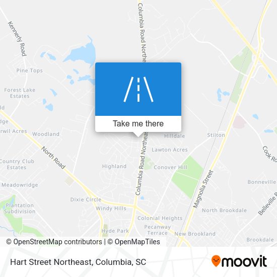 Hart Street Northeast map