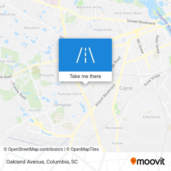 Mapa de Oakland Avenue
