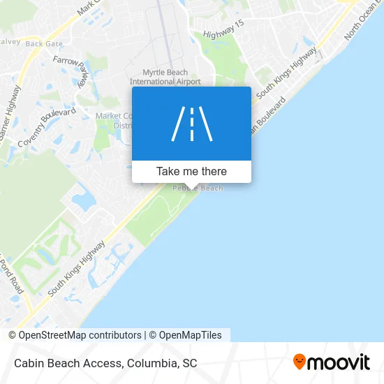 Cabin Beach Access map