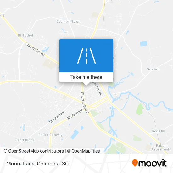 Moore Lane map