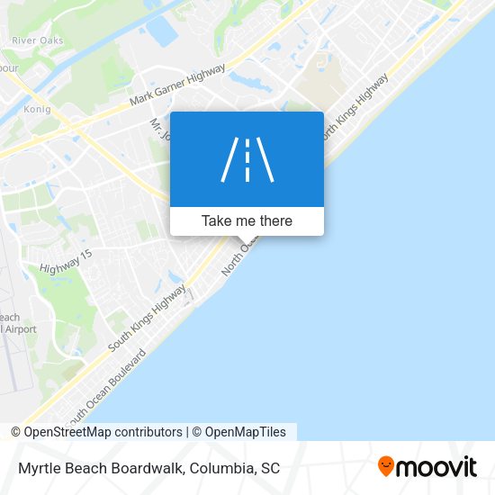Mapa de Myrtle Beach Boardwalk