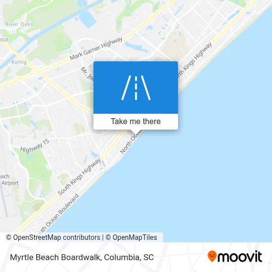 Myrtle Beach Boardwalk map