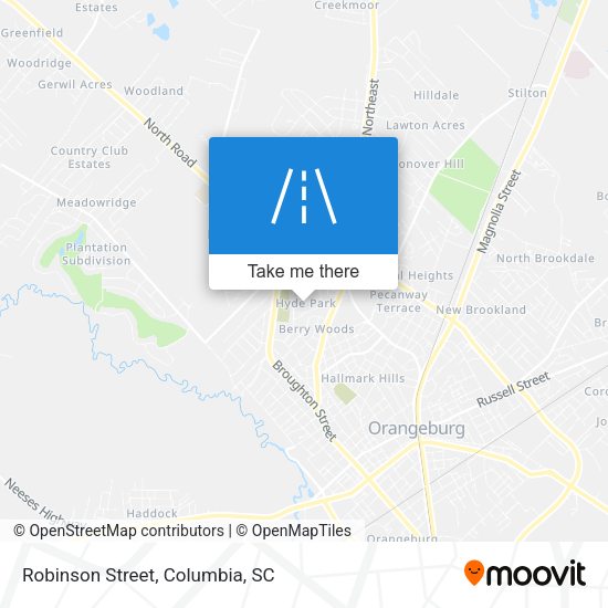 Mapa de Robinson Street