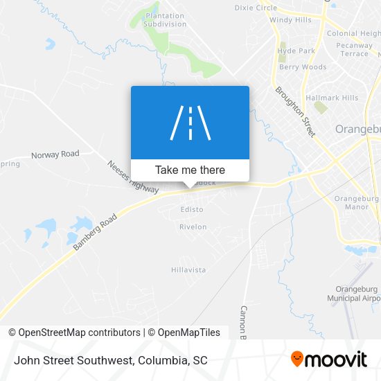 John Street Southwest map