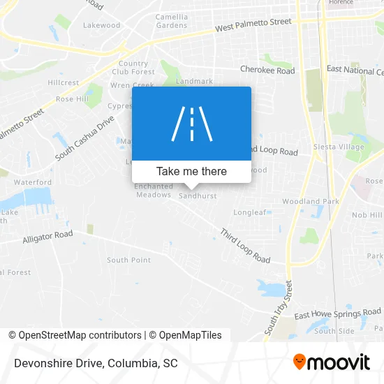 Devonshire Drive map