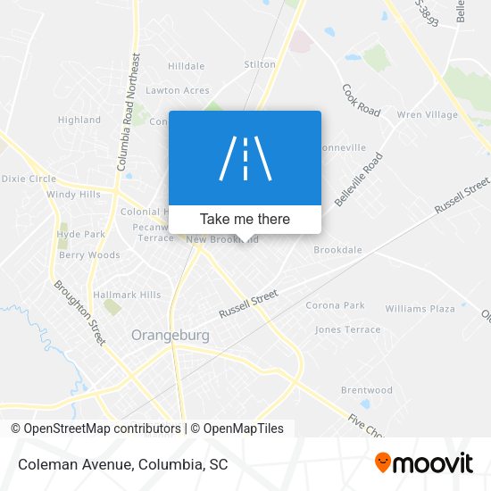 Mapa de Coleman Avenue