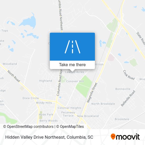 Hidden Valley Drive Northeast map