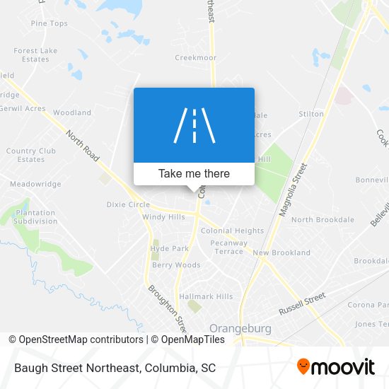 Baugh Street Northeast map