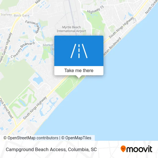 Campground Beach Access map