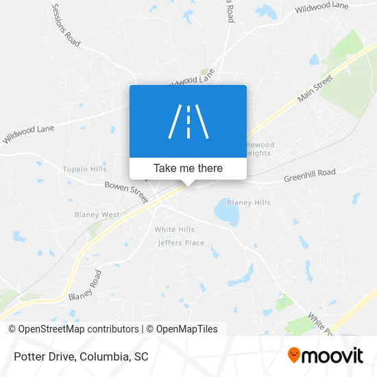 Potter Drive map