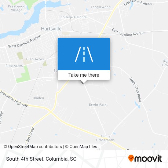South 4th Street map