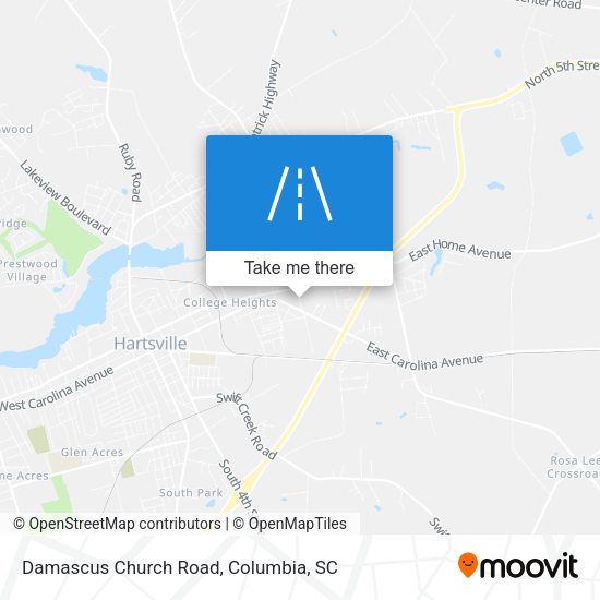 Damascus Church Road map