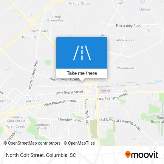 Mapa de North Coit Street