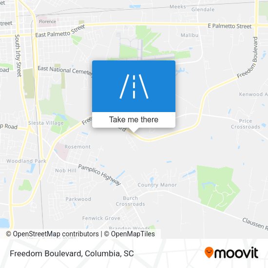 Mapa de Freedom Boulevard