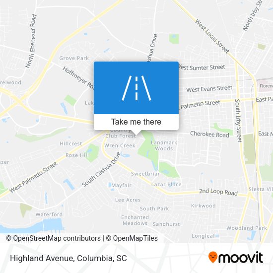 Highland Avenue map