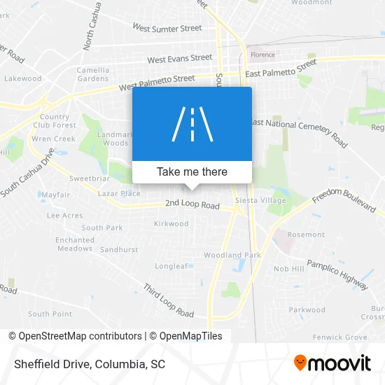 Sheffield Drive map