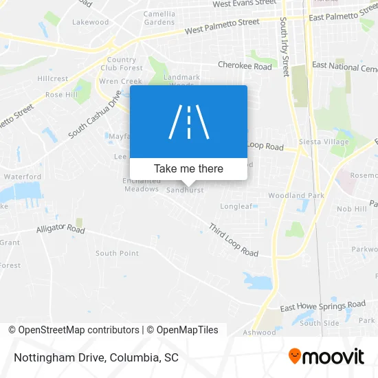 Nottingham Drive map