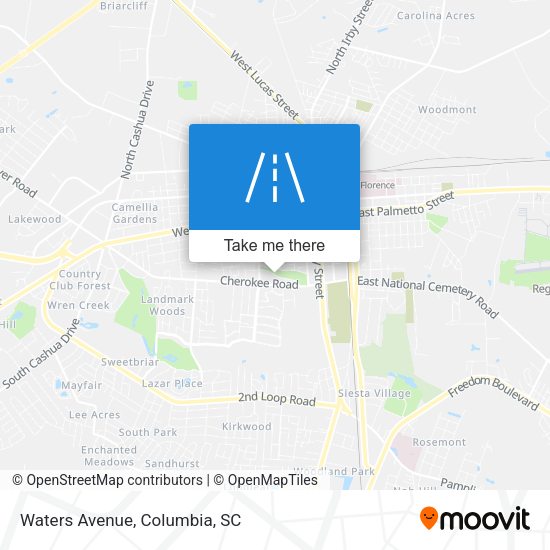 Mapa de Waters Avenue