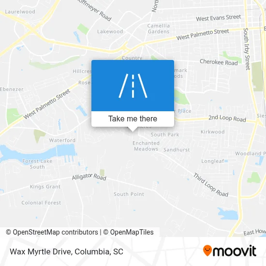 Wax Myrtle Drive map