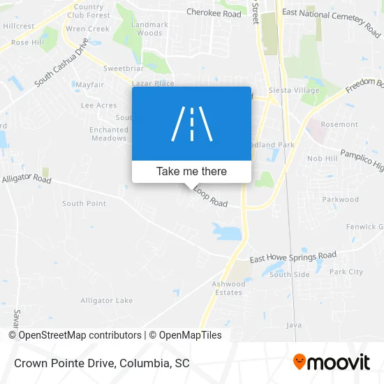 Crown Pointe Drive map