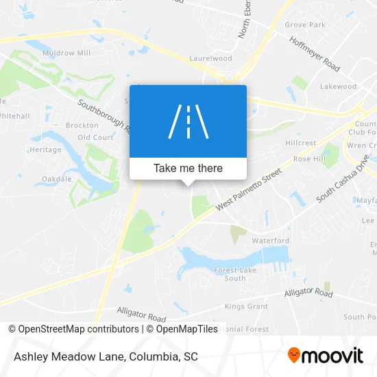 Ashley Meadow Lane map