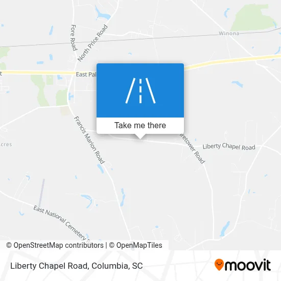 Liberty Chapel Road map