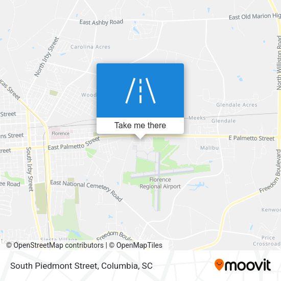 Mapa de South Piedmont Street