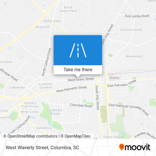 Mapa de West Waverly Street