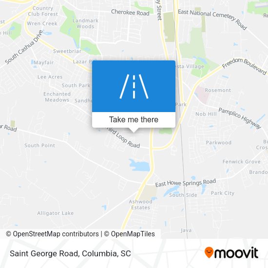 Saint George Road map