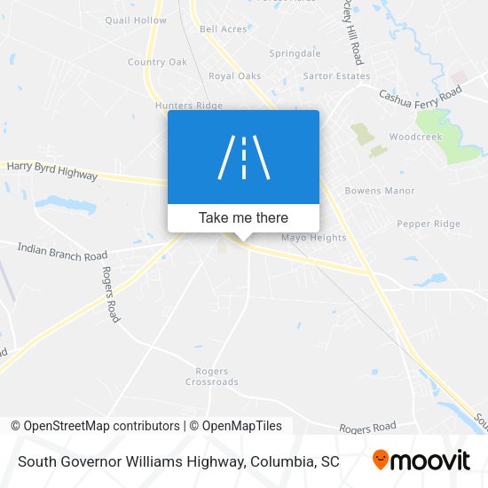South Governor Williams Highway map