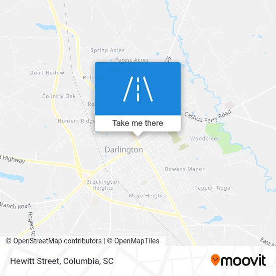 Hewitt Street map
