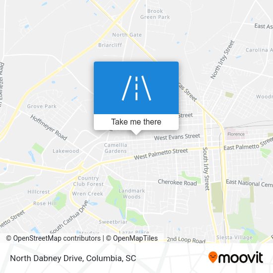 North Dabney Drive map