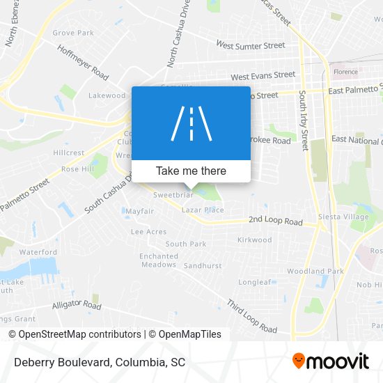 Deberry Boulevard map