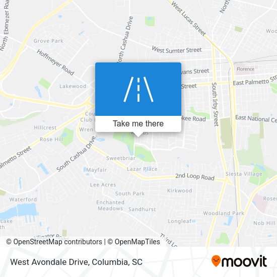 West Avondale Drive map