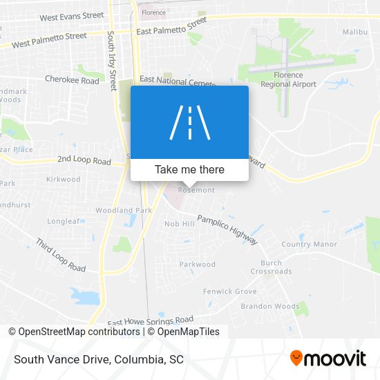 Mapa de South Vance Drive