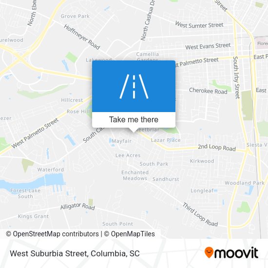 Mapa de West Suburbia Street