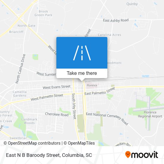 East N B Baroody Street map