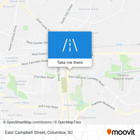 East Campbell Street map